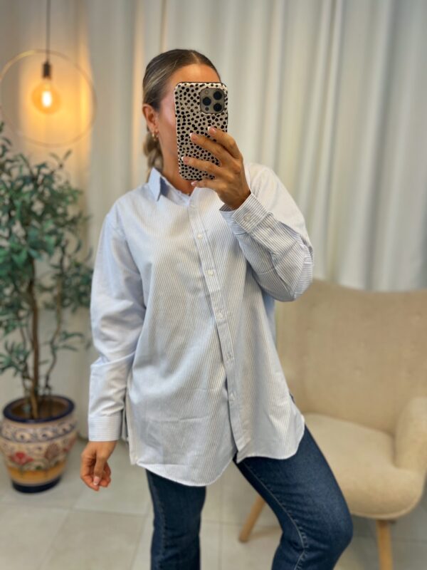 Camisa Rayas Celeste