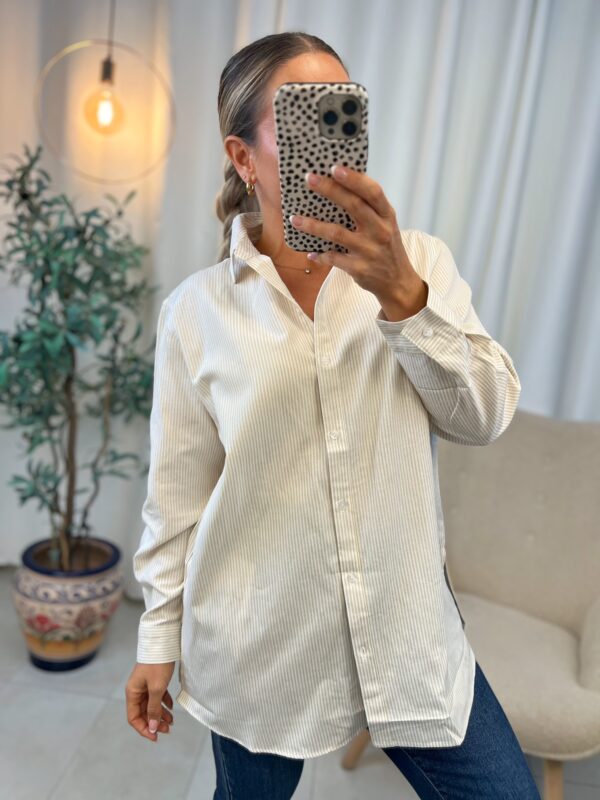 Camisa Rayas Beige