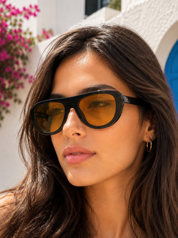 Gafas de Sol Retro Cristal Amarillo