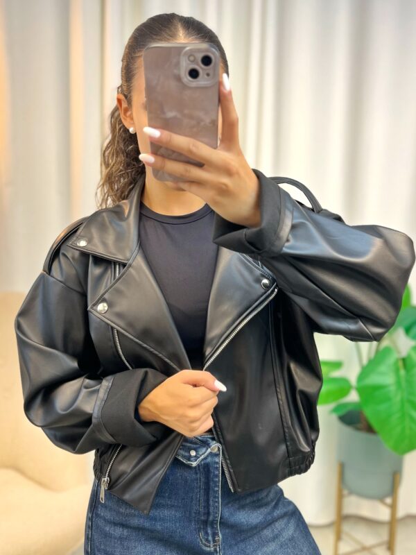 Biker Polipiel Negro