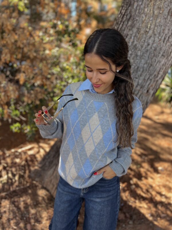 Jersey de Rombos Gris