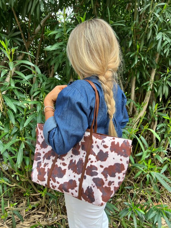 Bolso Tote Pelito Vaca