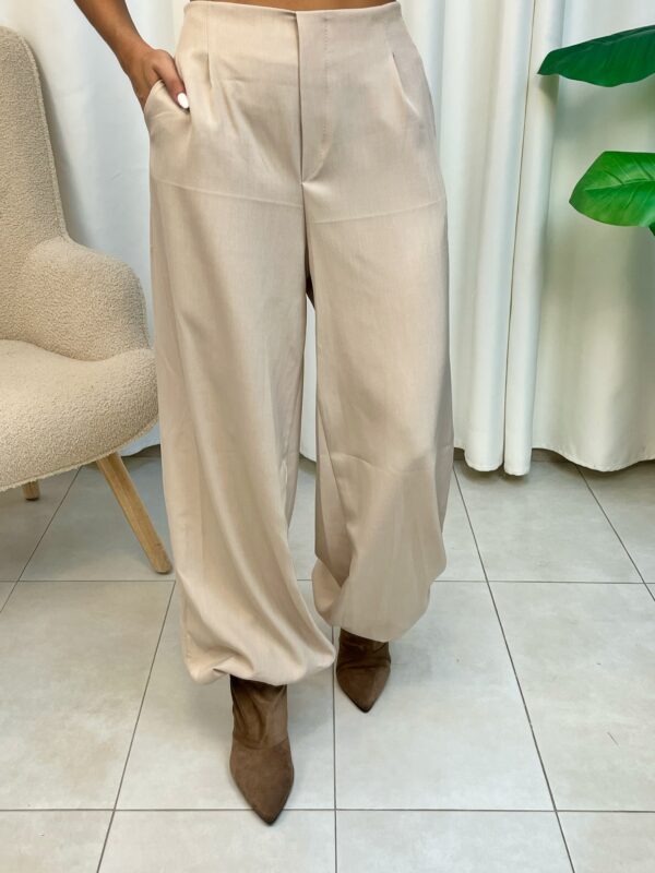Pantalón Balloon Office Beige