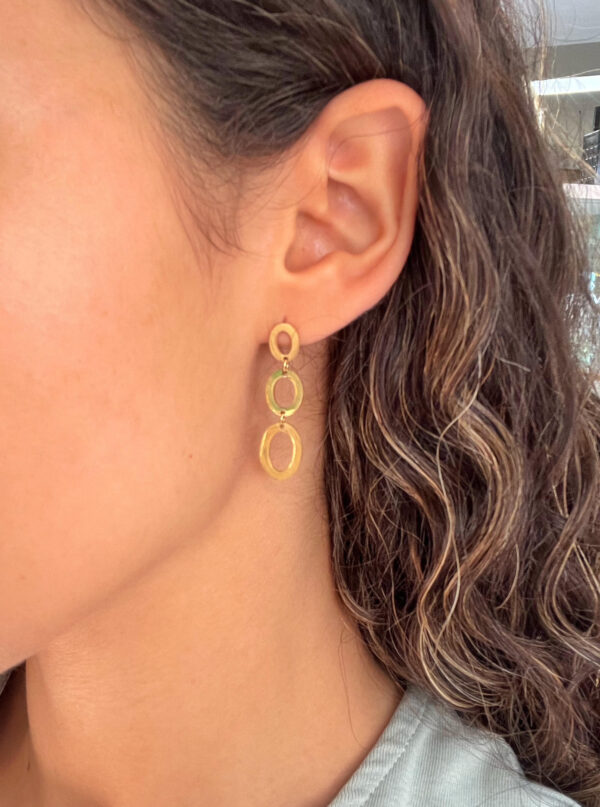 Pendiente Triple Aro Caida